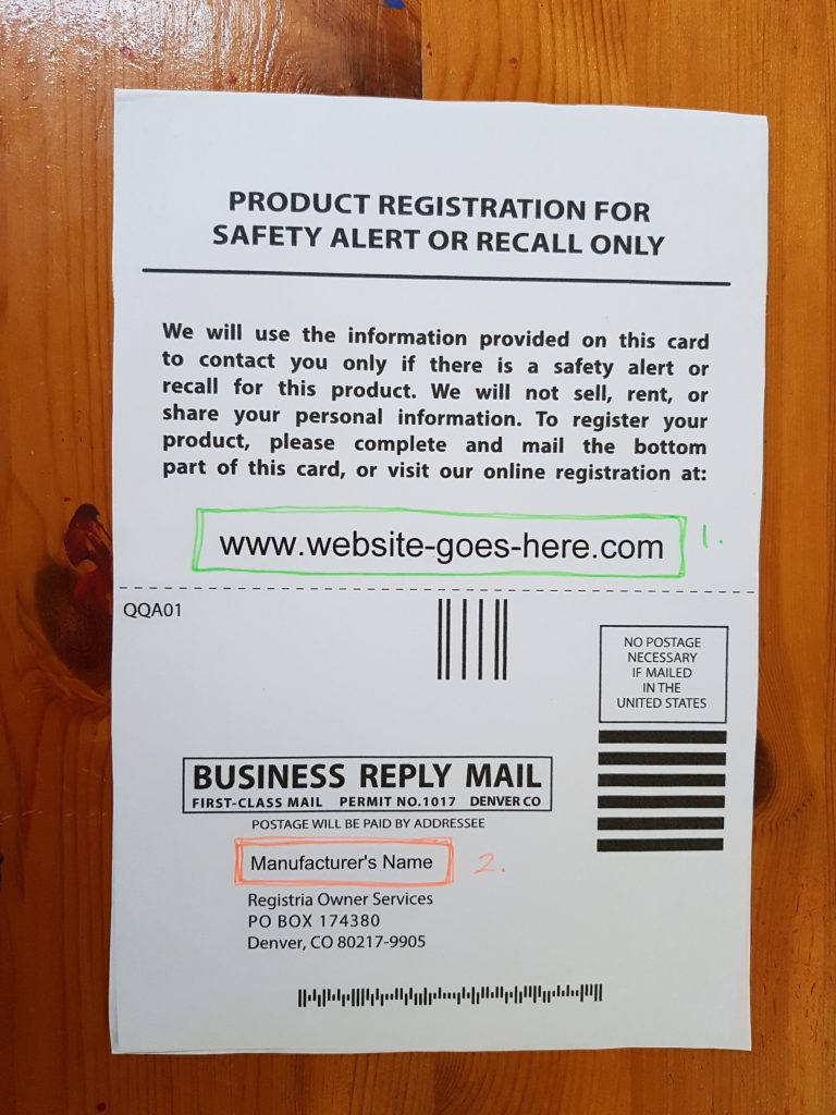 Product registration