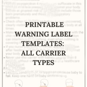 PDF File: Warning labels for babywearing products (all carrier types)
