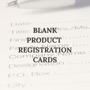 Product Registration Cards